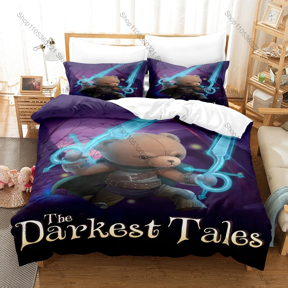 

The Darkest Tales Game Printed Bedding Set 3PCS Soft Microfiber Duvet Cover Pillowcases Bedroom Decor Bed Linens