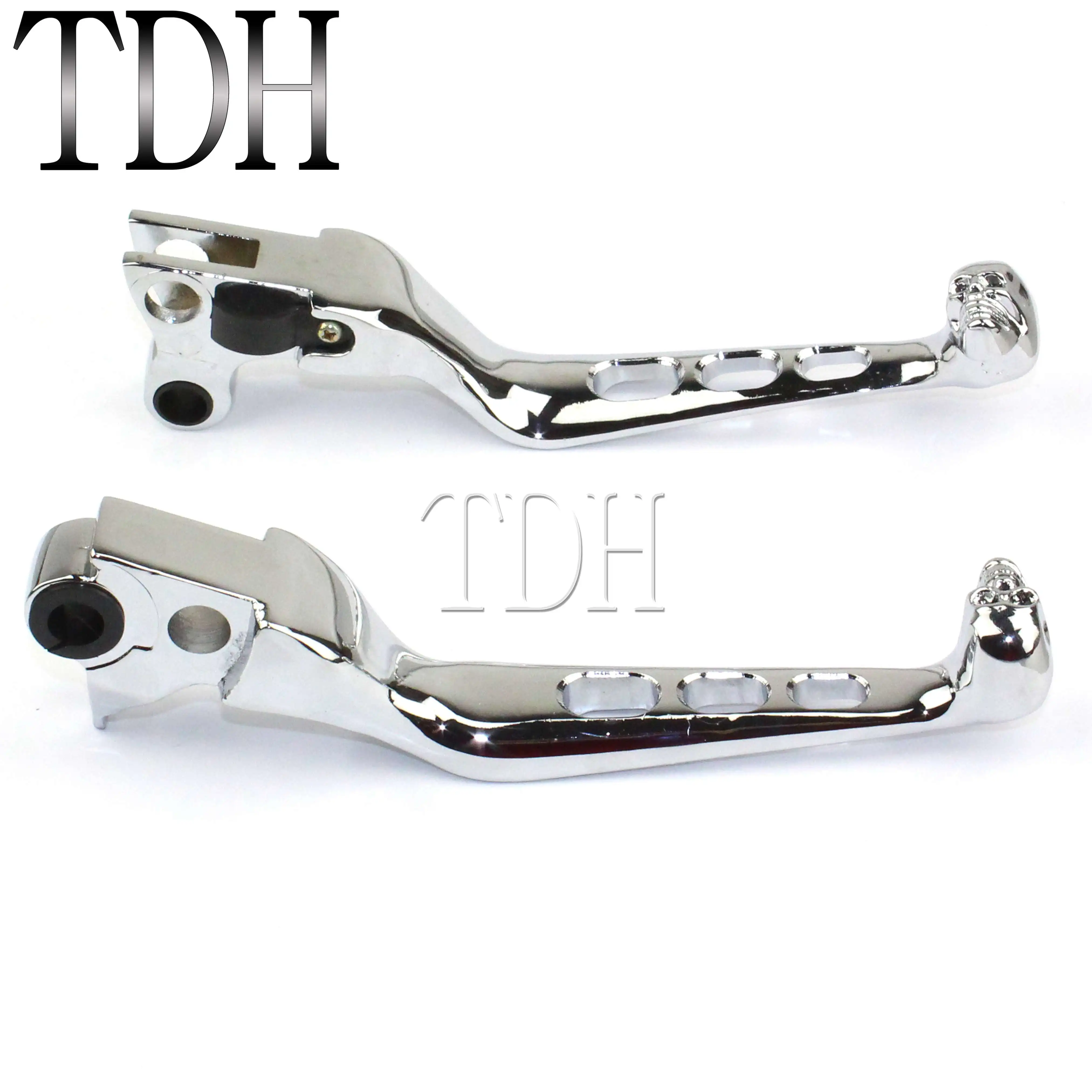 Chrome Skull Brake Clutch Levers for Harley Road King FLHR Glide Electra Ultra Heritage Softail Springer Classic Custom DELUXE