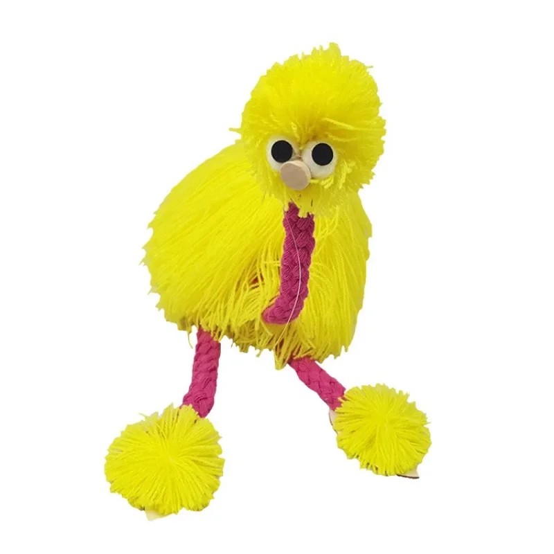 Puppet Ostrich Magic Tricks Handicraft Vintage Wire-controlled Puppetry Interactive Educational Toys for Children StuffedAnimals