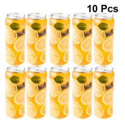 10PCS Plastic Coffee Bottles Disposable Empty Juice Bottles PET Water Storage Container