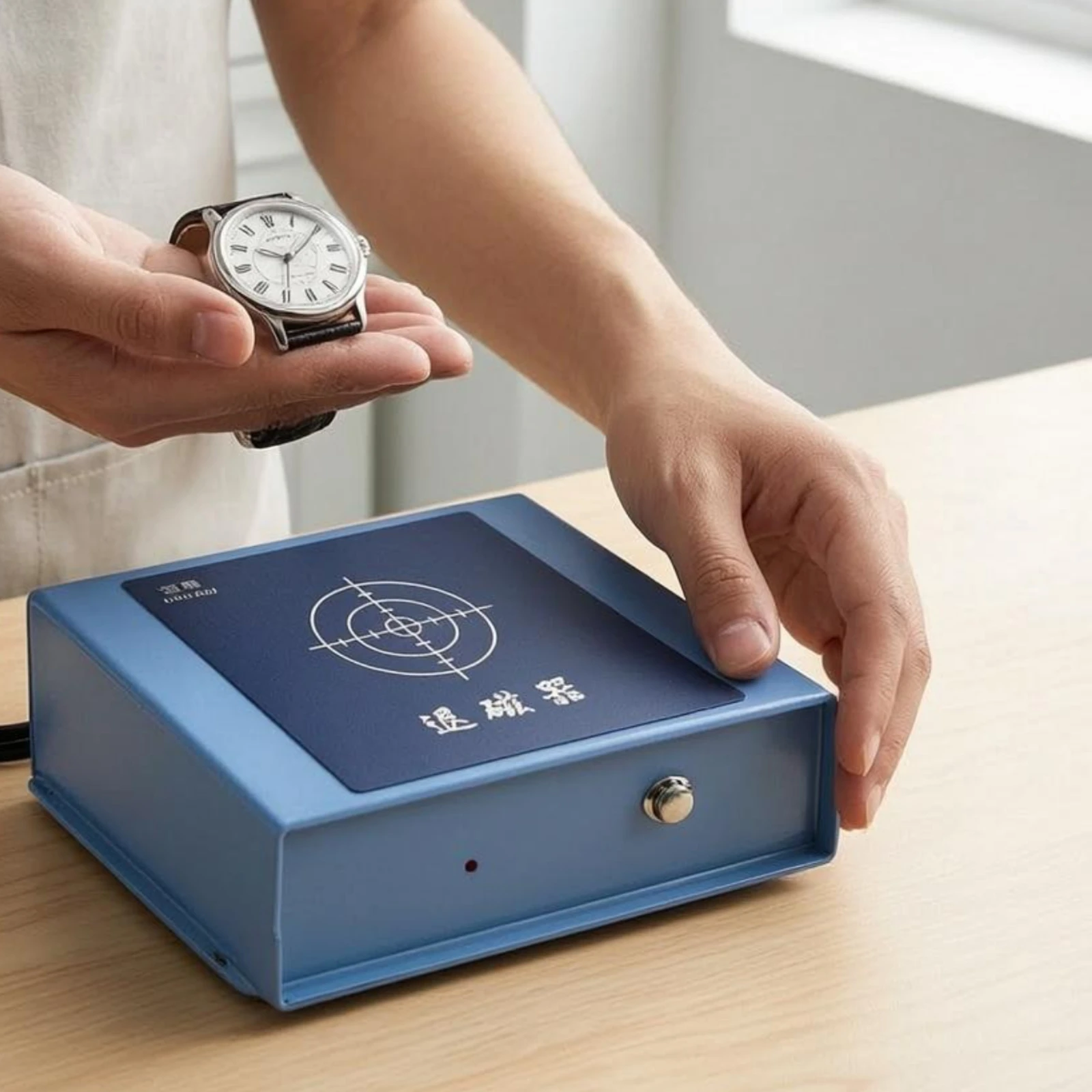 Tabletop Watch Demagnetizer Target Guide Watch Demagnetizer Rectangular Corded
