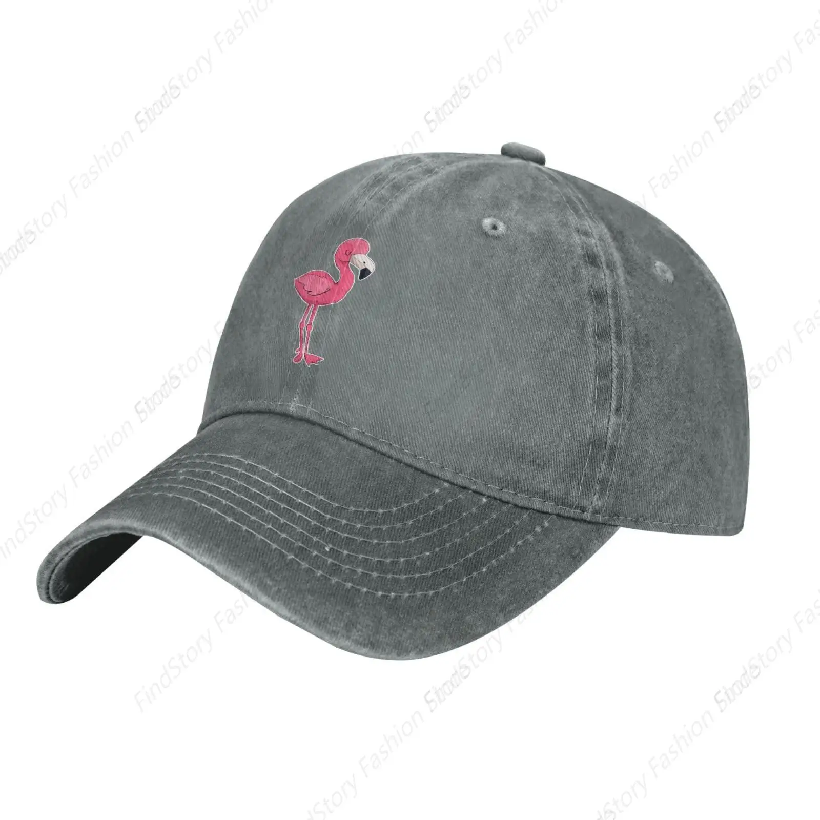 Flamingo Schattige Baseballpet Unisex Vintage Trucker Denim Hoed Verstelbare Cowboy Voor Dames Casual Hiphop Sporten