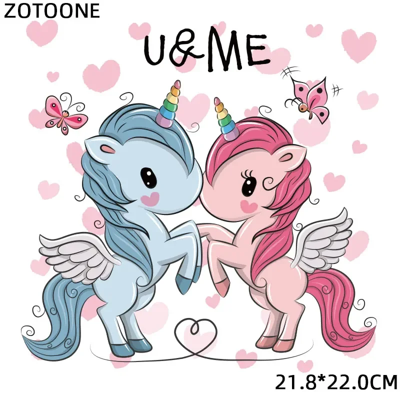 ZOTOONE Cartoon combination Animal stickers for iron transfer clothes DIY accessory t-shirt dresses washable heat transfer H