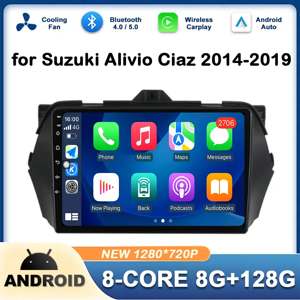 

DSP Stereo WIFI for Suzuki Alivio Ciaz 2014 - 2019 Accessories Car Radio Video Player GPS Navigation Smart System Auto Tools 4G