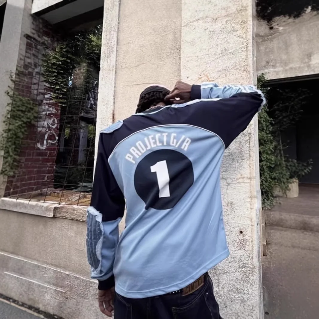 Grailz Digital Embroidered Plate Shoulder Patched Ball Suit Sweatshirt Long Sleeve Project G/R