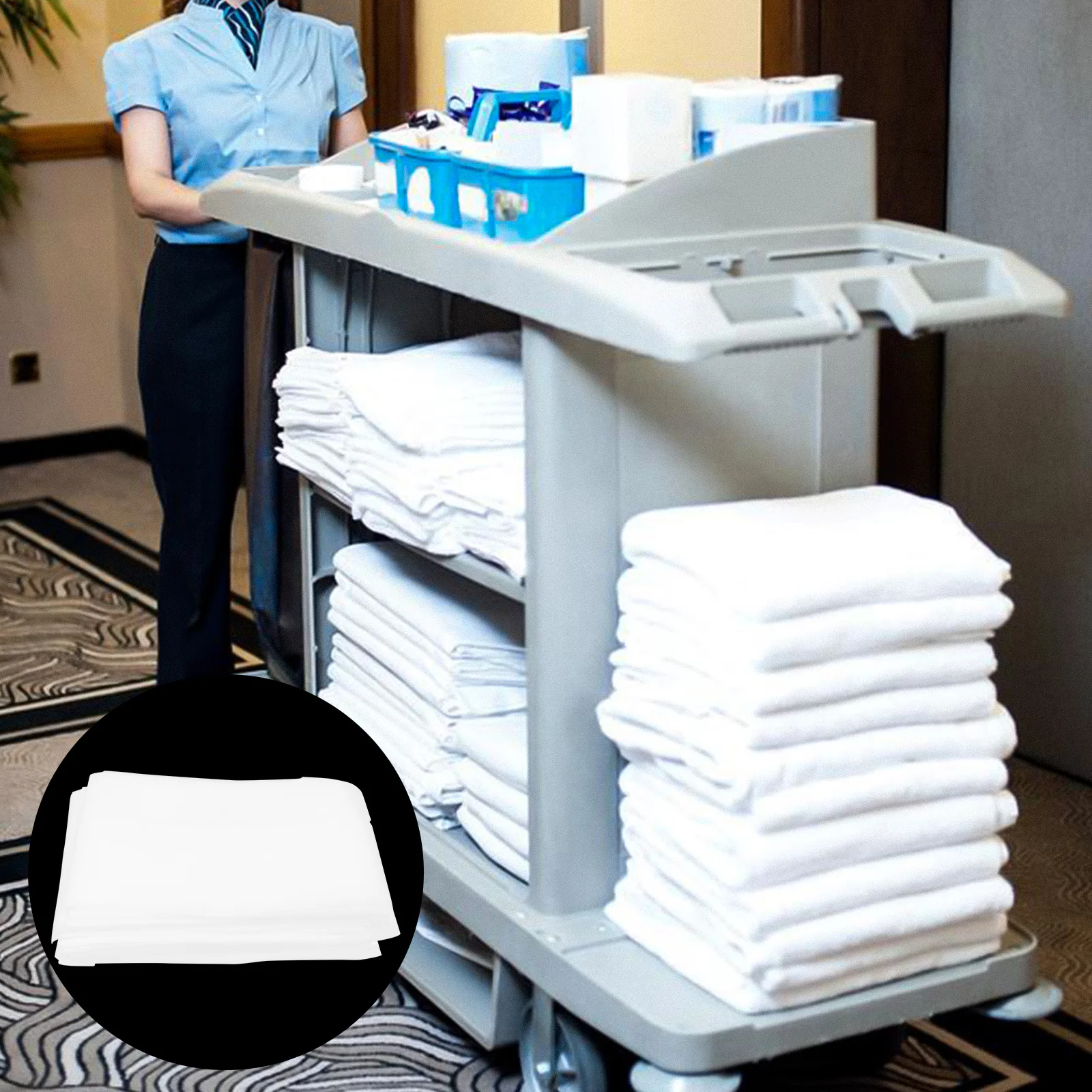 

10Pcs Disposable Bed Sheets Non-Woven Breathable Soft White Cover Travel Massage Spa Salon Use Disposable Bed Sheet