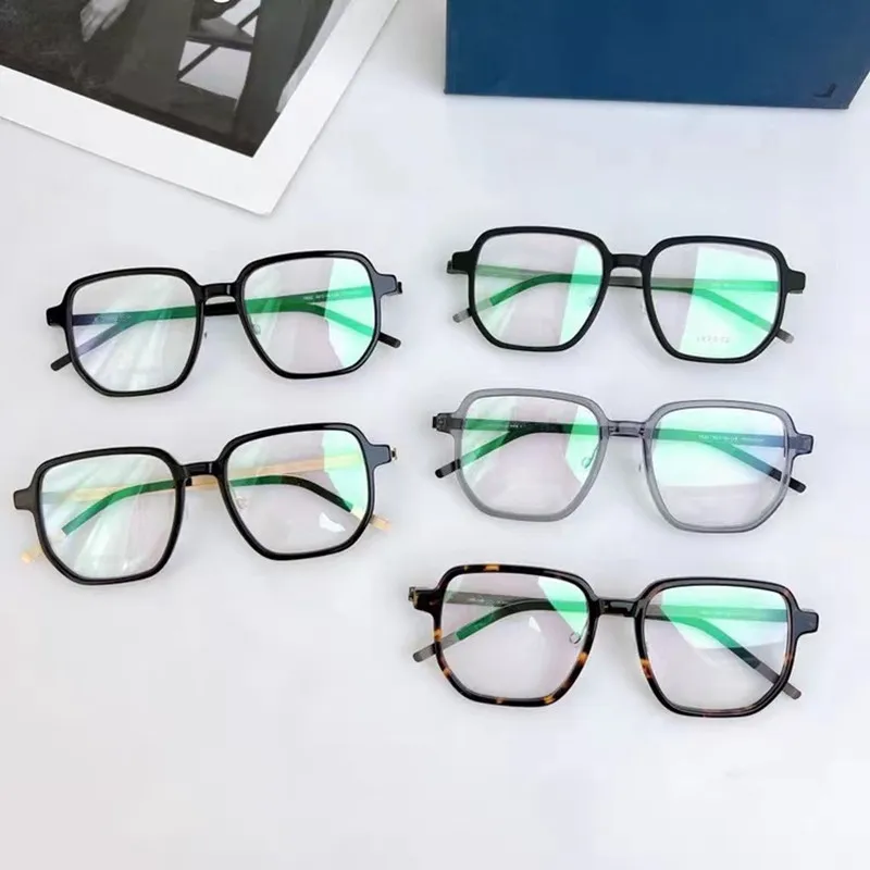 Denmark Brand Big Square Glasses Frame Men Women Ultra-light Big Face Eyeglasses Screwless Irregular Spectacles Eyewear 1822