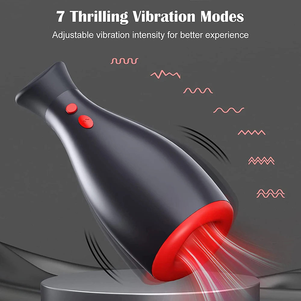 Adjustable Automatic Extrusion Male Masturbator Inflatable Pump Vibration Masturbation Cup Blowjob Sex Machine Sex Toys for Men