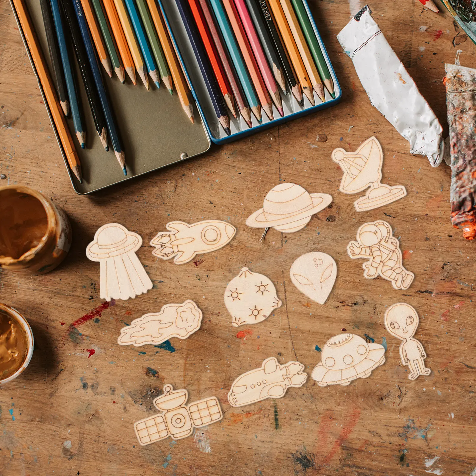 100pcs-wooden-space-craft-kit-alien-spaceship-astronaut-diy-painting-set-creative-playroom-decor-boy-girl-space-party