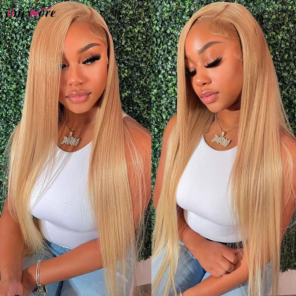 

#27 Honey Blonde Straight Lace Front Wig 13x4 Colored Lace Front Human Hair Wigs For Women Transparent Lace Wigs 4x4 Closure Wig