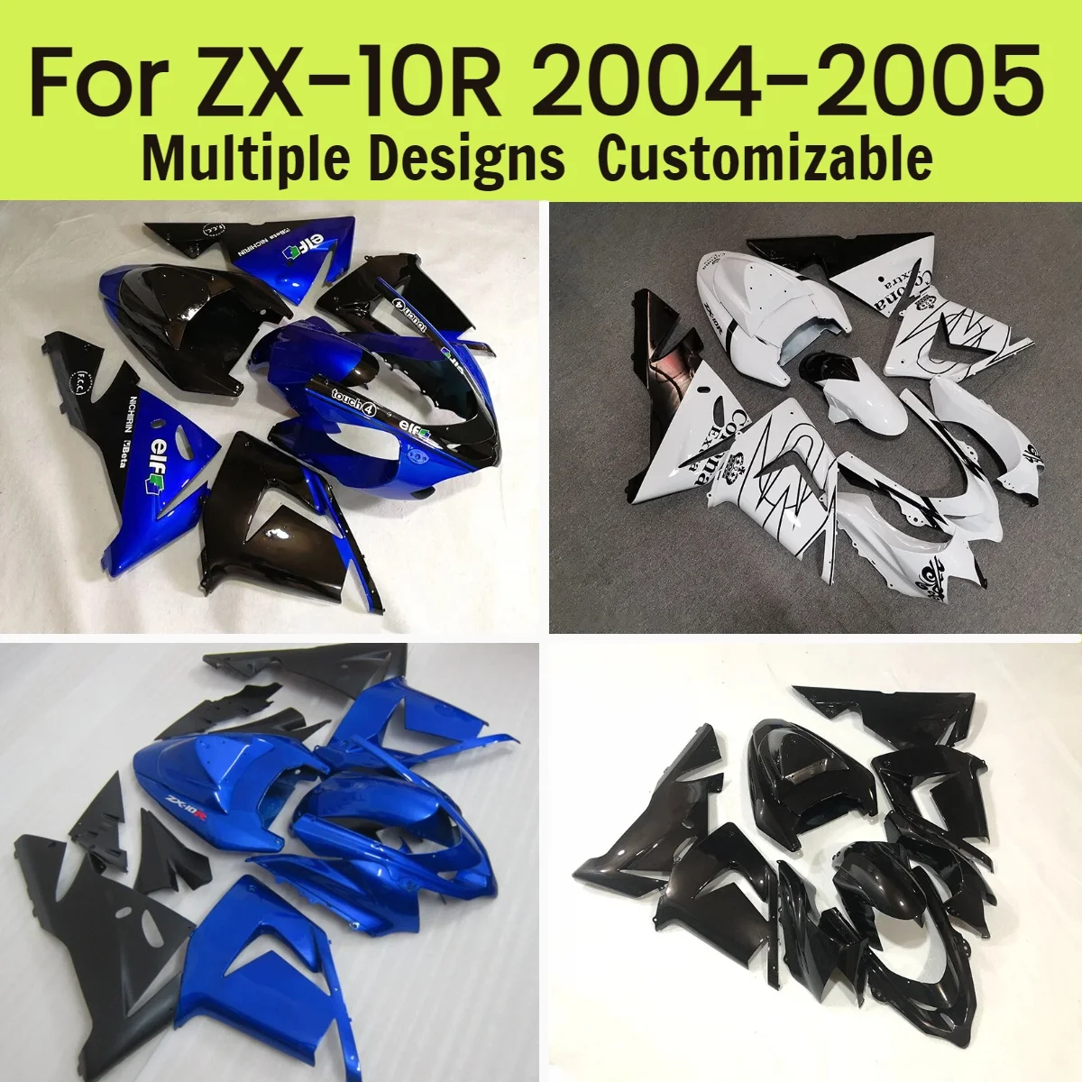 

Для Kawasaki ZX10R 2004-2005: Комплект обтекателей из ABS-пластика в стиле Hot Style для мотоцикла ZX 10R 04-05