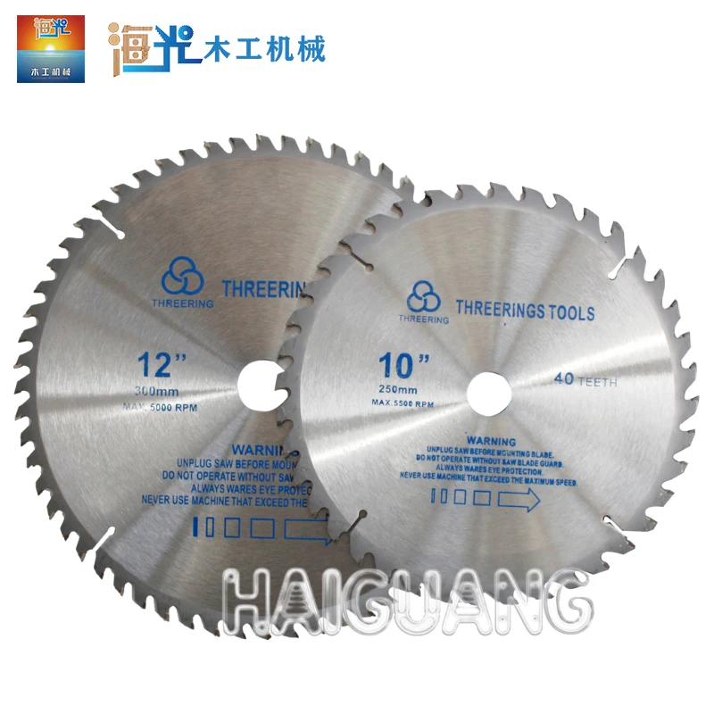 Lâmina de serra circular de aço de alta velocidade com cabeça de corte de carboneto 10 polegadas 12 polegadas profissional para ferramentas de carpintaria de corte de madeira