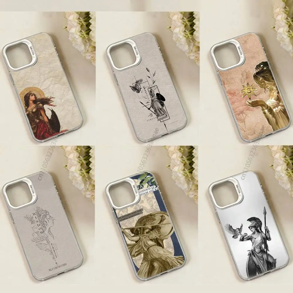 

Abstract Greek Mythology Athena phone Case for iPhone 17 11 12 Pro Max Plus Mini Air SE 16e 14 15 16 13 Soft Shell