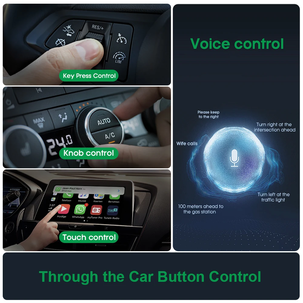 Wired to Wireless CarPlay Android Auto Adapter USB WiFi Bluetooth for Mercedes Benz For VW For Land Rover For Volvo For Skoda