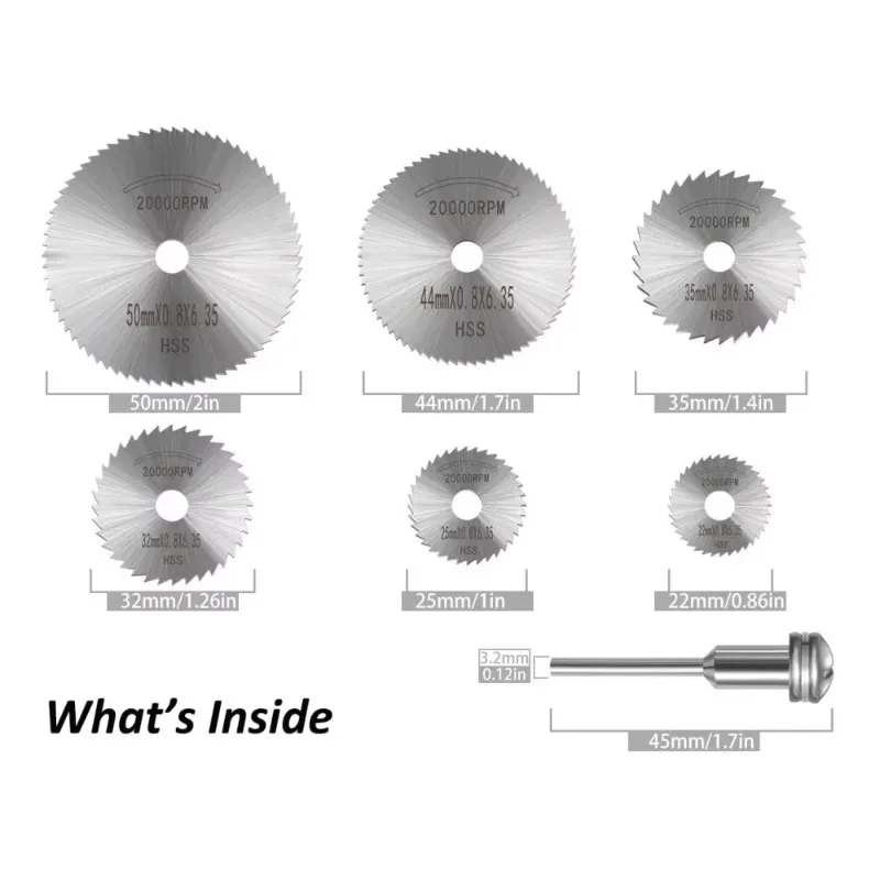 Lames de scie circulaire rotative, disques de coupe, outil rotatif de coupe du bois pour perceuses Dremel, mandrin rotatif