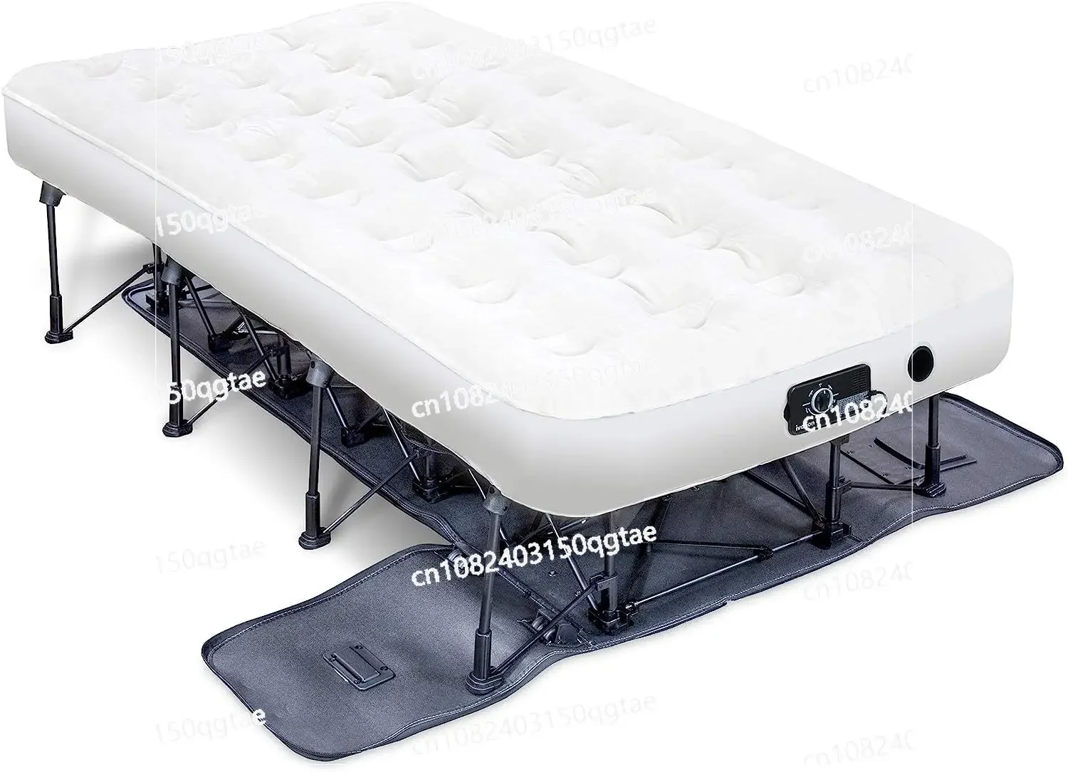 Self Inflating Inflatable Bed with Frame and Rolling Box, Suitable for Travel, Vacation, Camping, and Entertainment