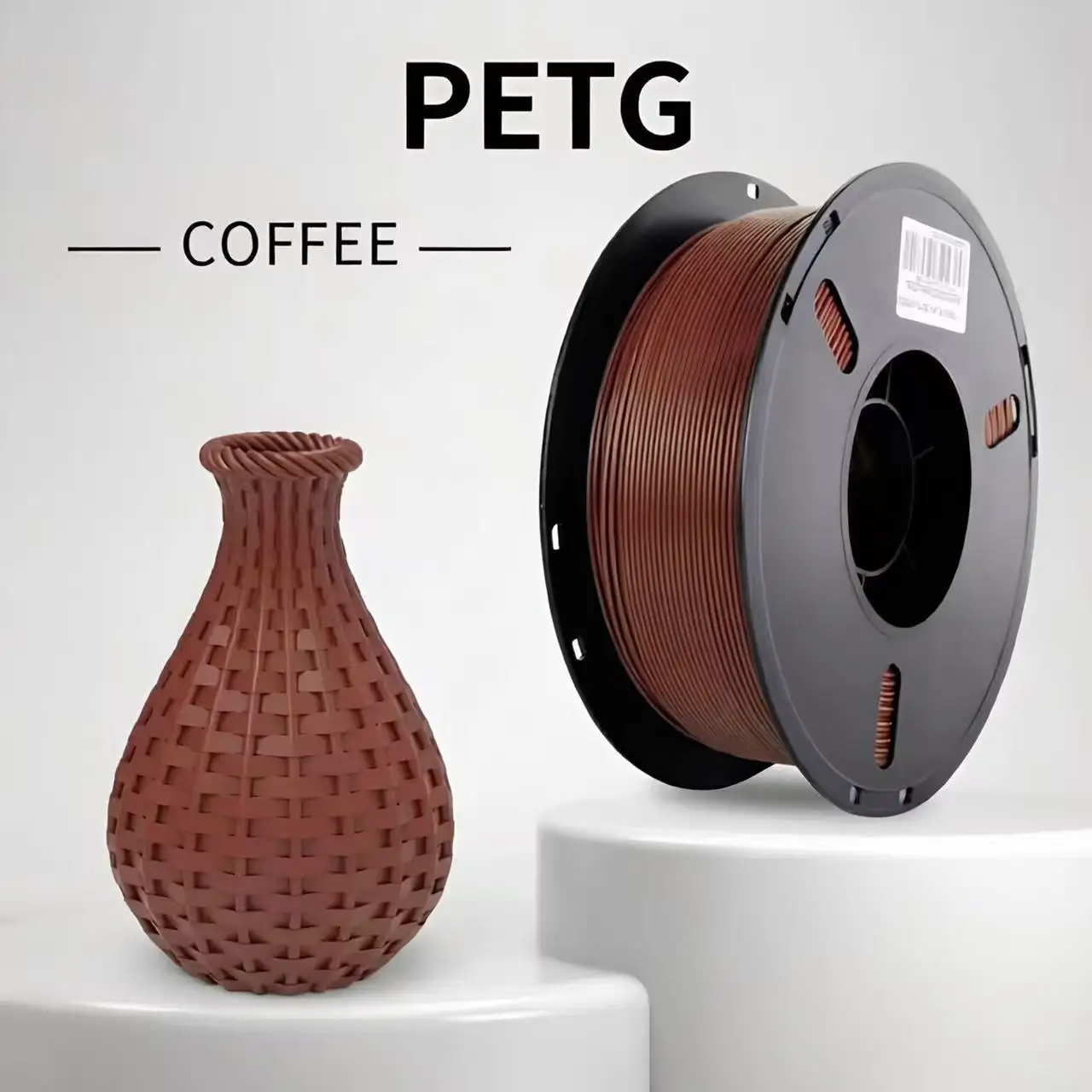 

1KG PETG Filament 1.75mm Coffee Brown, High Strength 3D Printer material, Durable Outdoor plastic for 3D printers Material