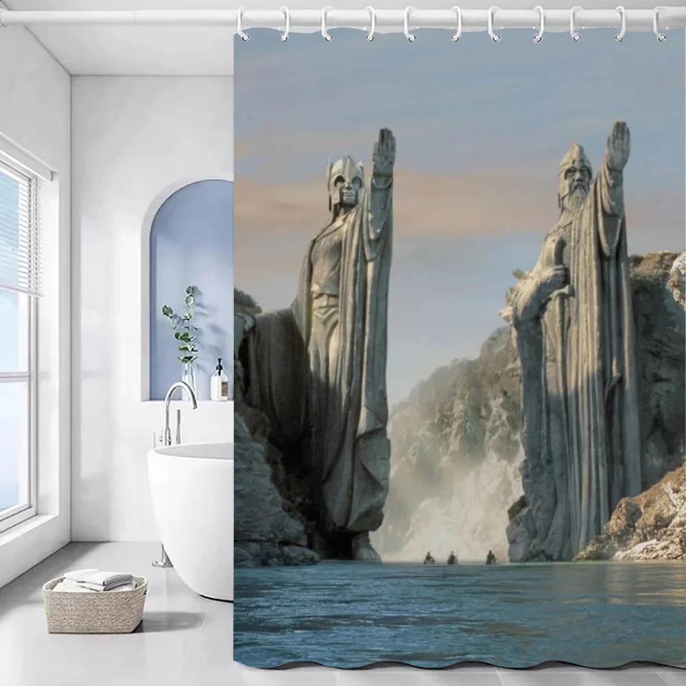 T-The Lord of the Rings Shower Curtains for Bathroom Accessories Set European Curtain Bath Sets Waterproof Fabric Products Home