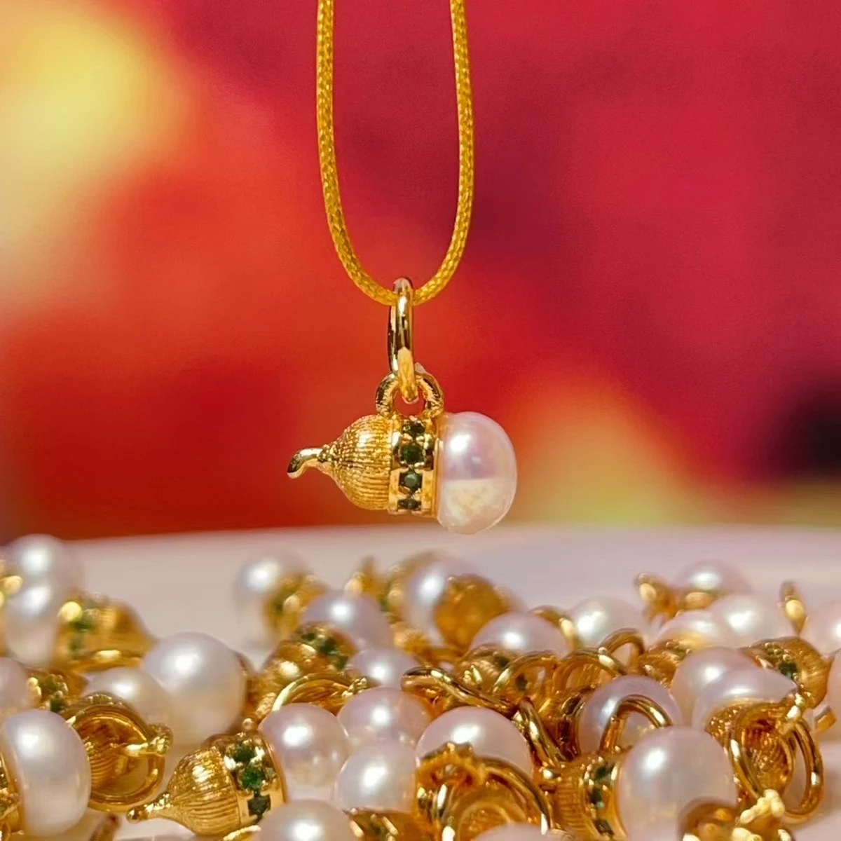 

5pcs/pack 5x9mm Gourd-Shaped Pendant Natural Pearl Charms for Jewelry Making DIY Women Necklace Earrings Accessories Wholesale