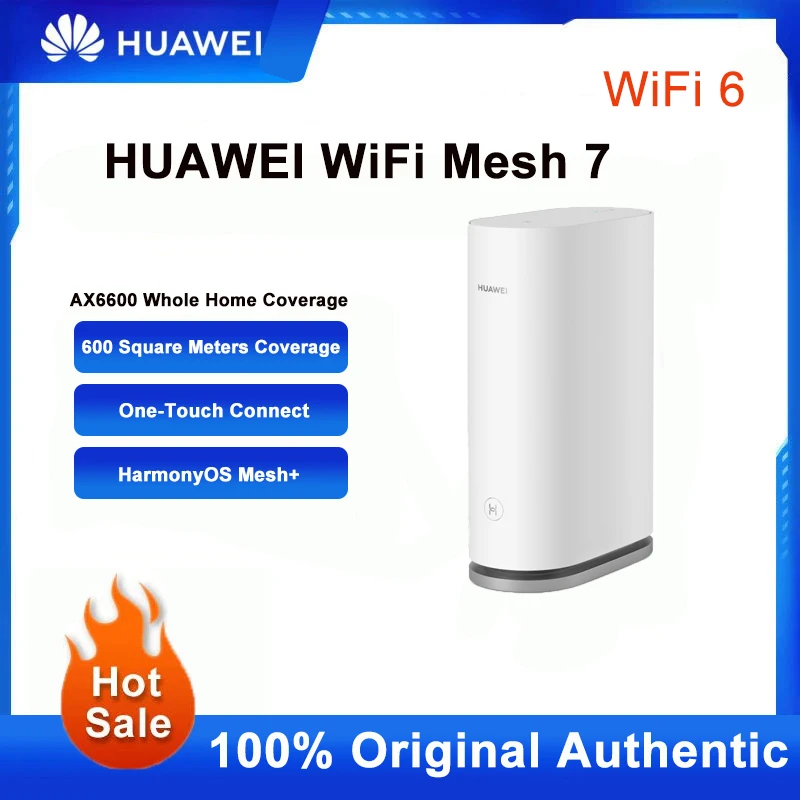 Original HUAWEI WiFi Mesh 7 WS8800 Router One-Touch Connect Network Signal Amplifier AX6600 Whole Home Coverage Mesh Wi-Fi