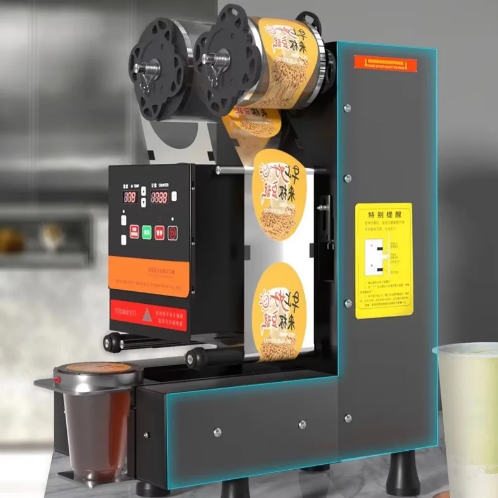 High Quality Soup Takeaway Packaging Bubble Tea Equipment Ice Cream Cup Sealing Machine Automatic Cup Sealer Machine - view 3