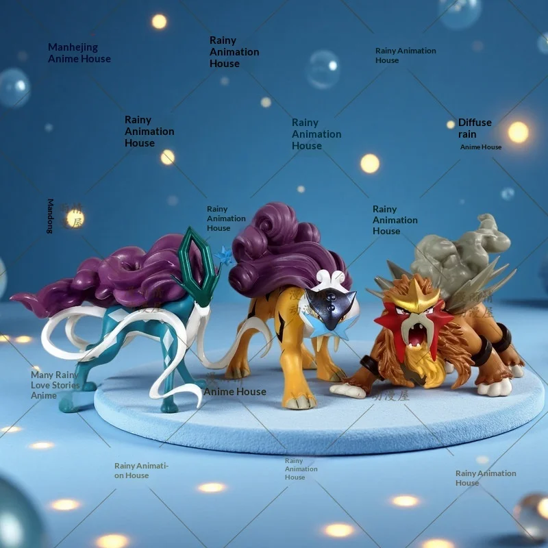 bkm-ポケモンアニメアクションフィギュア-三伝説の獣-スイキューン-ライコウ-エンテイ-コレクタブルデスクトップオーナメント-アニメファン向け