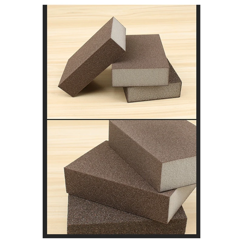 Sponge Sand Block For Polishing Wood Furniture, Redwood Jade, Metal Rust Removal And Polishing Sandpaper