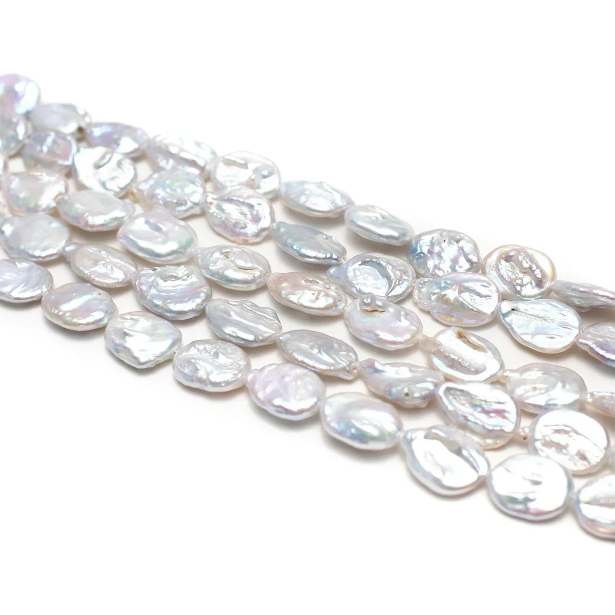 

12x16mm AAAA Natural Freshwater Cool White Oval Baroque Pearl Bead Jewelry Make DIY Necklace Bracelet Accessories Wedding Gift