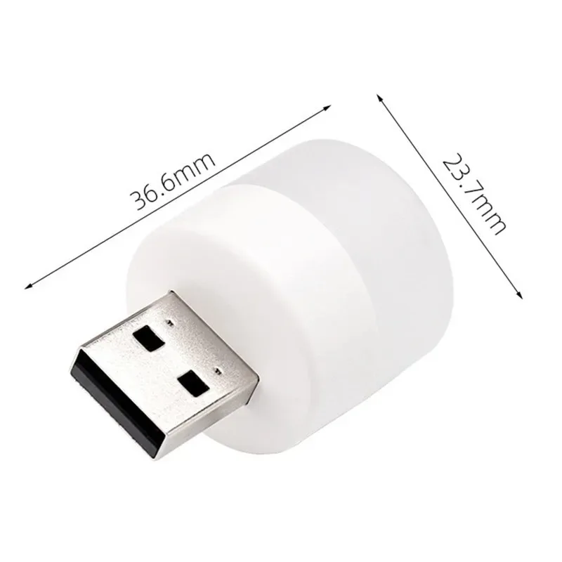 USB Night Light Mini LED Night Light USB Plug Lamp Power Bank Charging USB Book Lights Small Round Reading Eye Protection Lamps