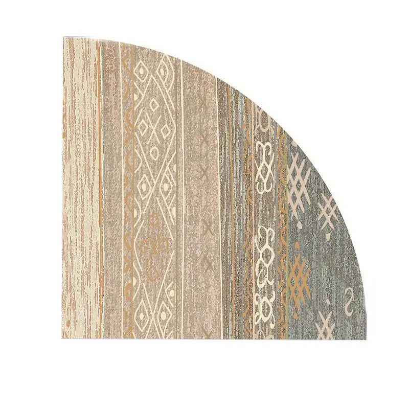 Nordischer moderner lüfter förmiger Eck-Teppich, wasch bare Boden matte, unregelmäßige dreieckige Tür matte, Wohnzimmer, Schlafzimmer, Veranda nach Hause, 1PC