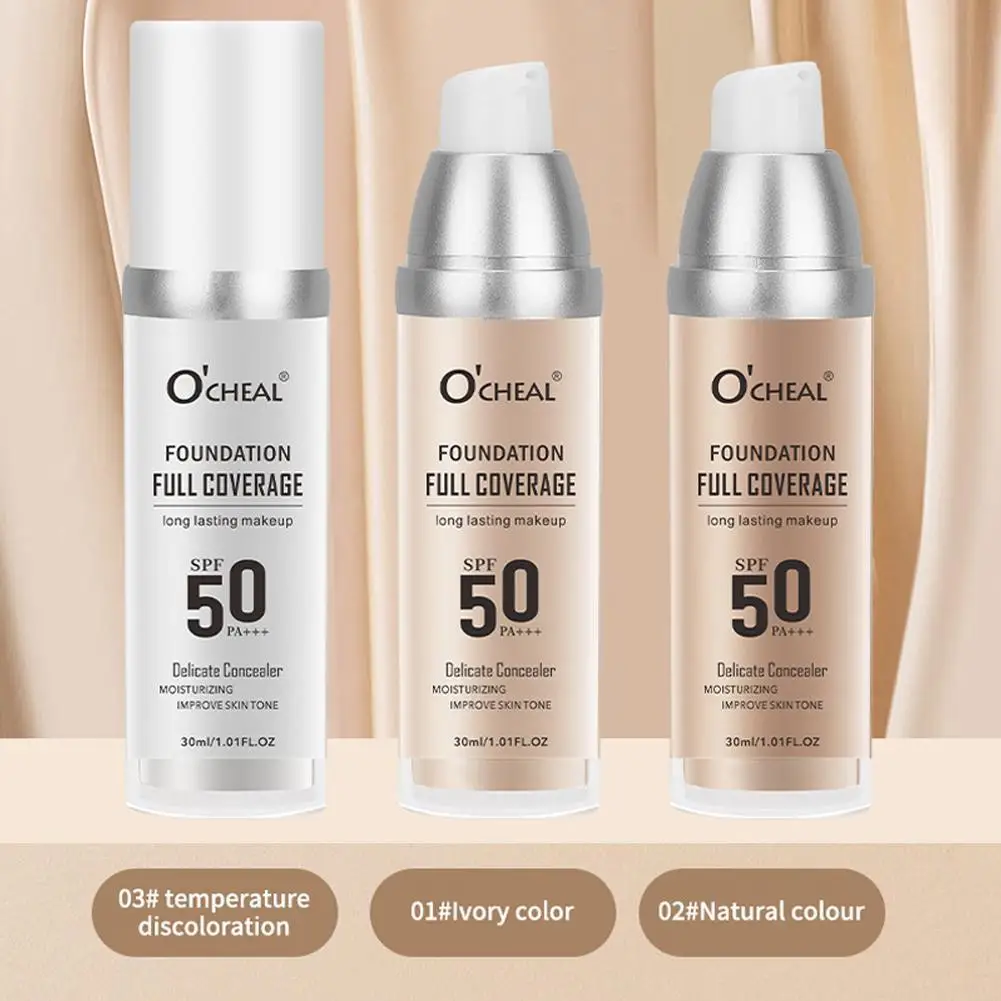 4-in-1 Liquid Foundation Conceals Blemishes Whiten Nourishes Modifies Skin Tone Liquid Foundation Long-lasting Makeup