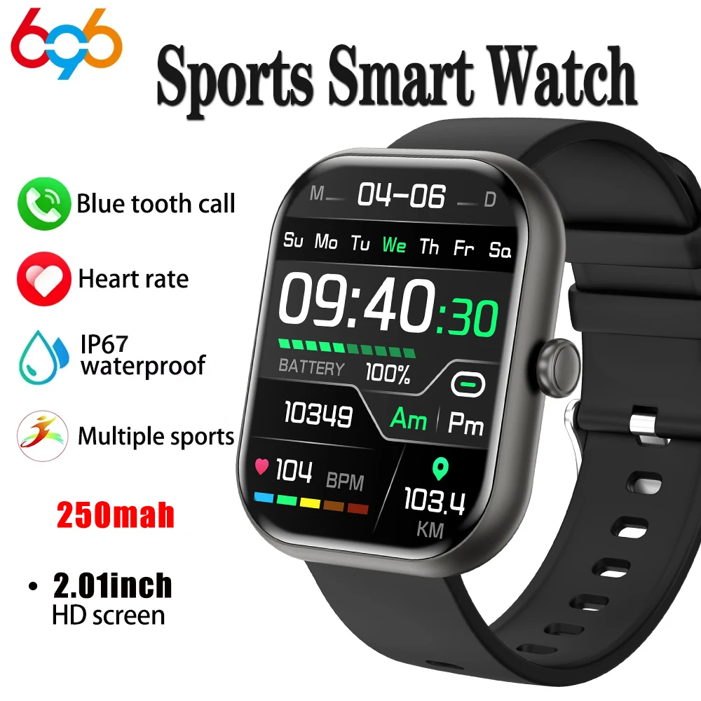 Smart Sports Watch Blue Tooth Calling Blood Pressure Health Waterproof Weather Music Bracelet Information Push Lady Smartwatch