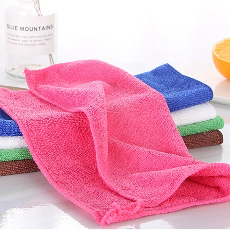 30x30cm Microfiber Soft  Absorbent Cleaning Cloth Lint Free Streak Wash Cloth for House Kitchen Windows 3Pcs