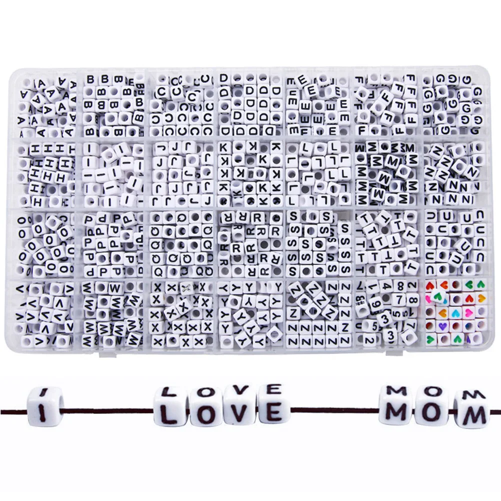 

26pcs Alphabet Letter Beads for DIY Jewelry Crafts Bracelets Necklace Making Supplies Loose Acrylic Beads Number Charms Gifts