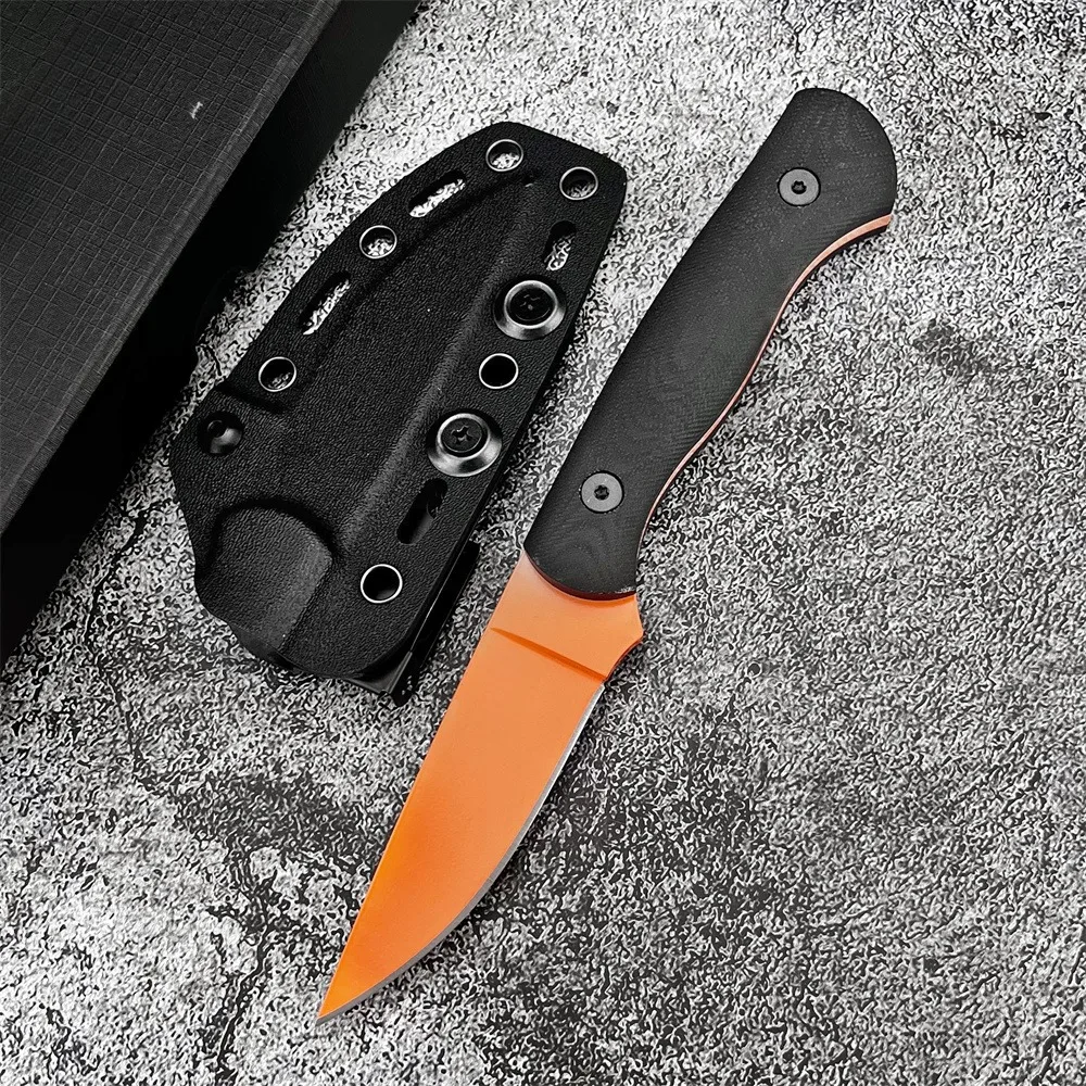 Nowy Nóż Survivalowy ze Stałym Ostrzem 8Cr13Mov, Rękojeść G10, Nóż Myśliwski do Cięcia, Narzędzia Outdoorowe na Kemping i Ryby, Prezent dla Mężczyzn