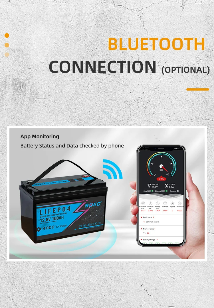 SOEC 400AH Batterie 12V 24V Lifepo4 100AH 150AH 200AH 280AH 300AH Rechargeable Battery Pack with BMS 4000+Cycles for Solar Boat