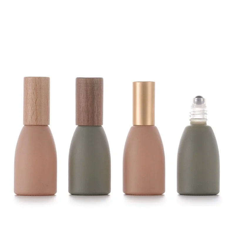Botella de Vidrio Vacía de 100 ml y 12 ml con Rodillo para Aceite Esencial, Perfume, Líquido Cosmético, Envase con Bola de Rodillo de Metal