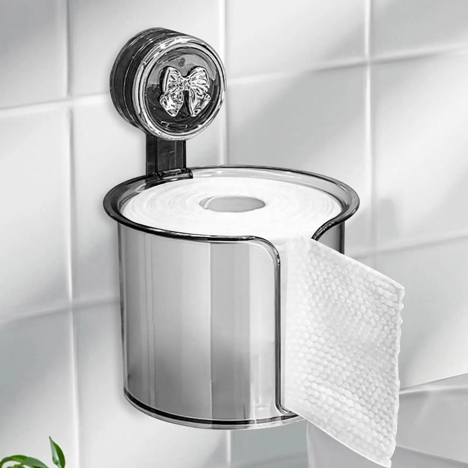 

Держатель для туалетной бумаги, настенное крепление, держатель для туалетной бумаги без перфорации для ванной комнаты, настенный органайзер для прозрачных салфеток, контейнер для спальни