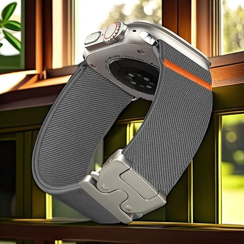 Apple Watch Ultra 3 2 バンド用パラシュートストラップ 49mm 46mm 42mm 44mm 45mm 40mm 41mm correa ブレスレット IWatch シリーズ 11 10 9 8 SE 3