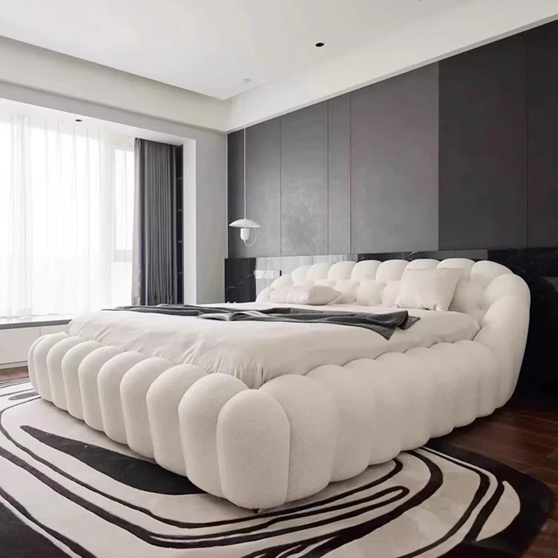 سرير مزدوج حديث بسيط الأميرة النائمة الفتيات سرير تدليك تصميم القلعة الملك الحجم Letto Matrimoniale صالة جناح الأثاث