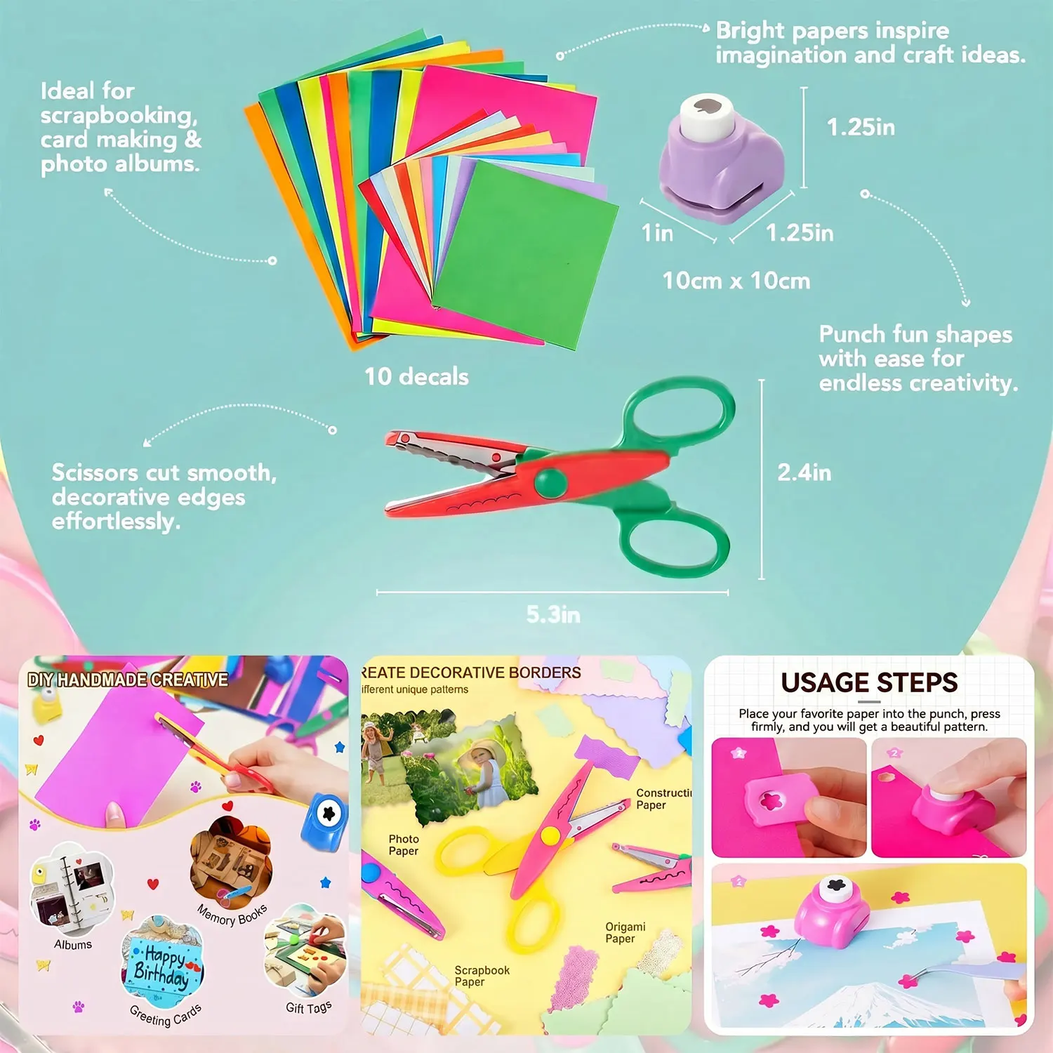 Decorative Edge Craft Scissors Set 4
