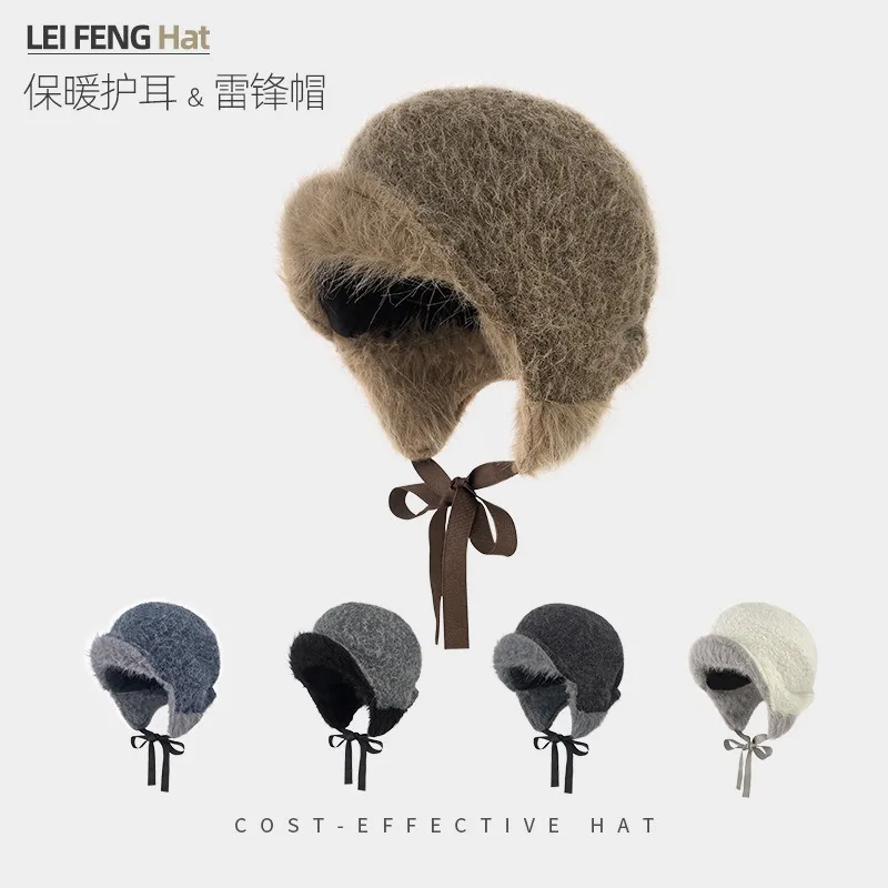 

Fashionable and Versatile Ear-protecting Hats for Men and Women Thickened Warm Windproof Casual Bomber Hat for Autumn and Winter