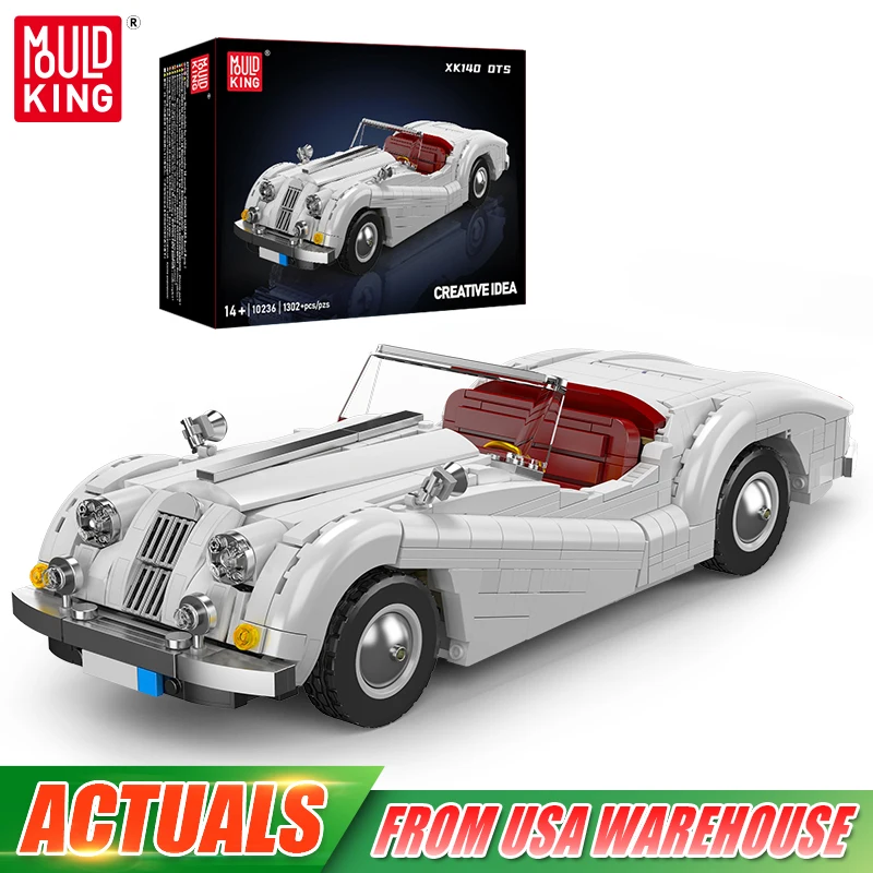 

Mould King 10236 Technical Car Toys The MOC XK140 QTS Vintage Car Building Block Assembly Oldtime Car Brick Kids Christmas Gift