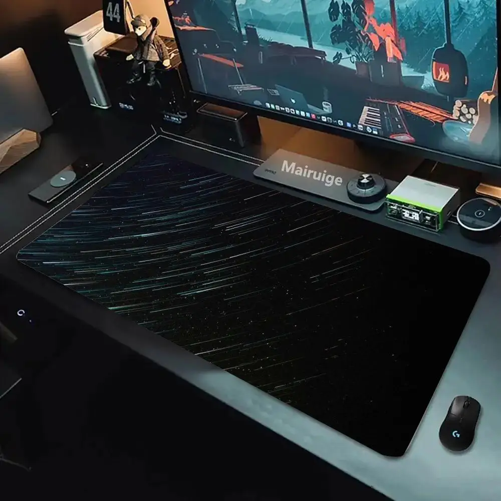 

Shooting star pattern Mouse Pad Desk Mat Mousepad Large Abstract Mouse Pad Gaming Deskmat With Lockedge Office Non-slip Carpet