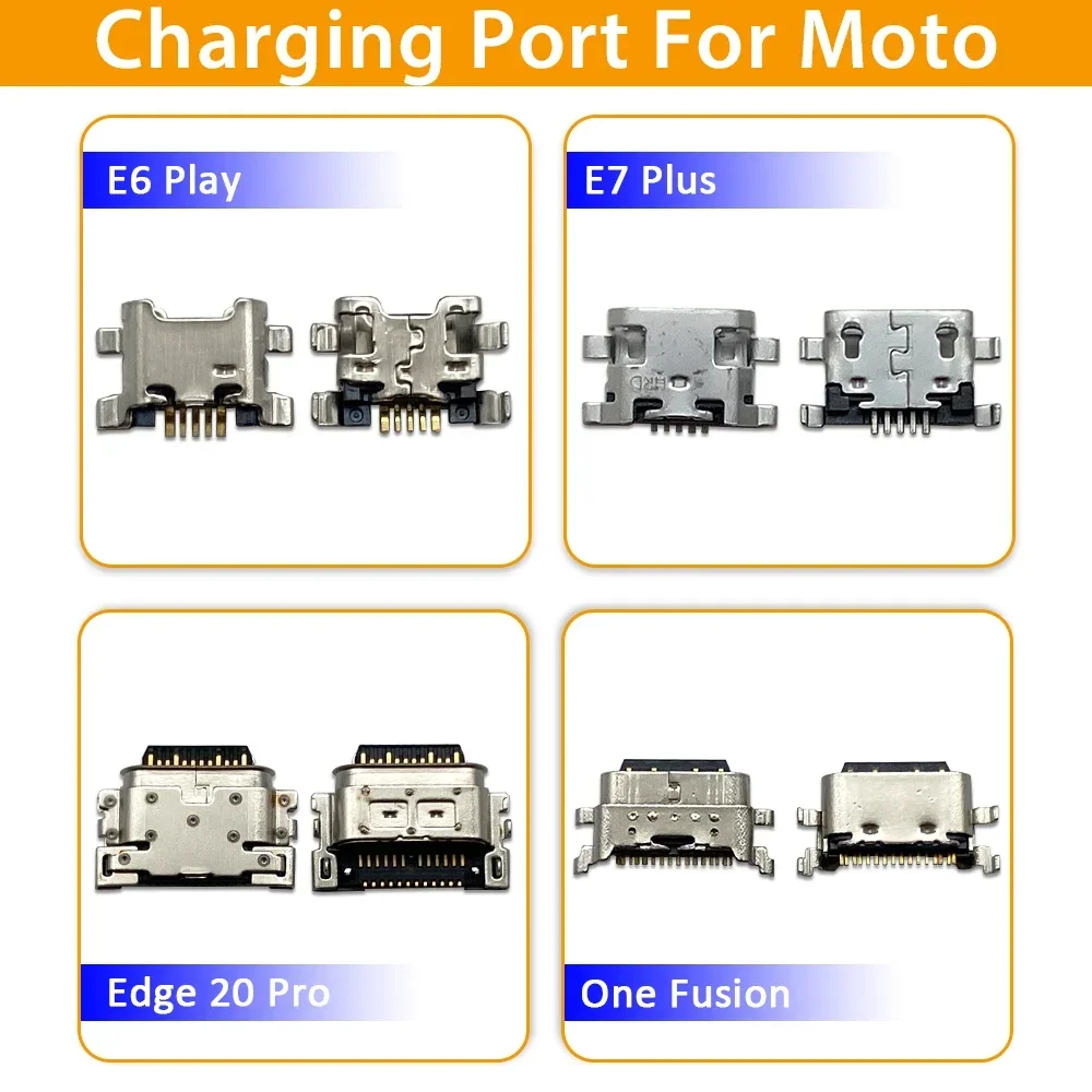 10 Pcs USB Charging Board Port For Moto E6 Play E6 Plus E6i E6S E7 Plus E13 E14 E20 E22 Edge 20 Pro Edge 30 2021 One Fusion