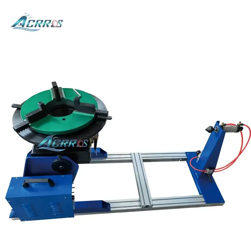 200KG Capacity Combined Automatic Welding Rotary Turntable 120w Small Welding Positioner for Chuck Clamping 320mm tank Vessel