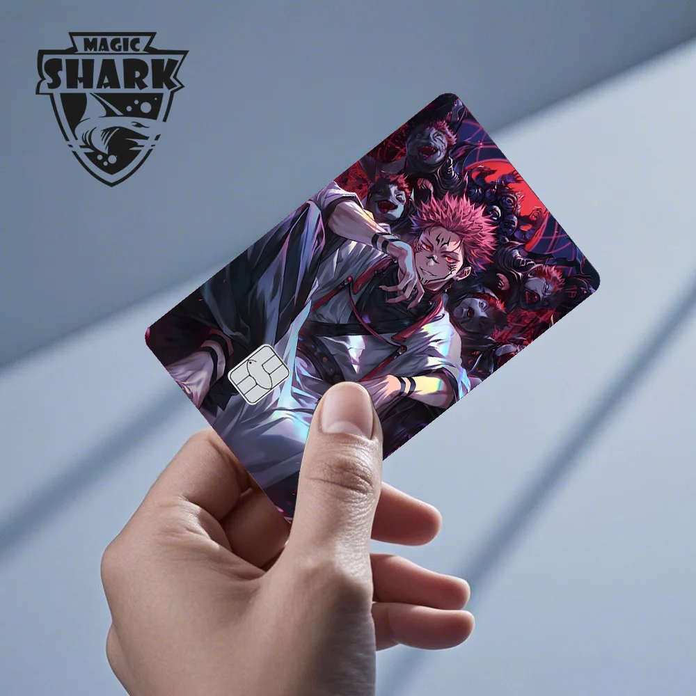 Magic Shark Cool J-Jujutsu K-Kaisen Anime Laser Holographic Itadori Yuji Gojo Satoru Credit Debit Bank Card Sticker Film Skin – Detail 18