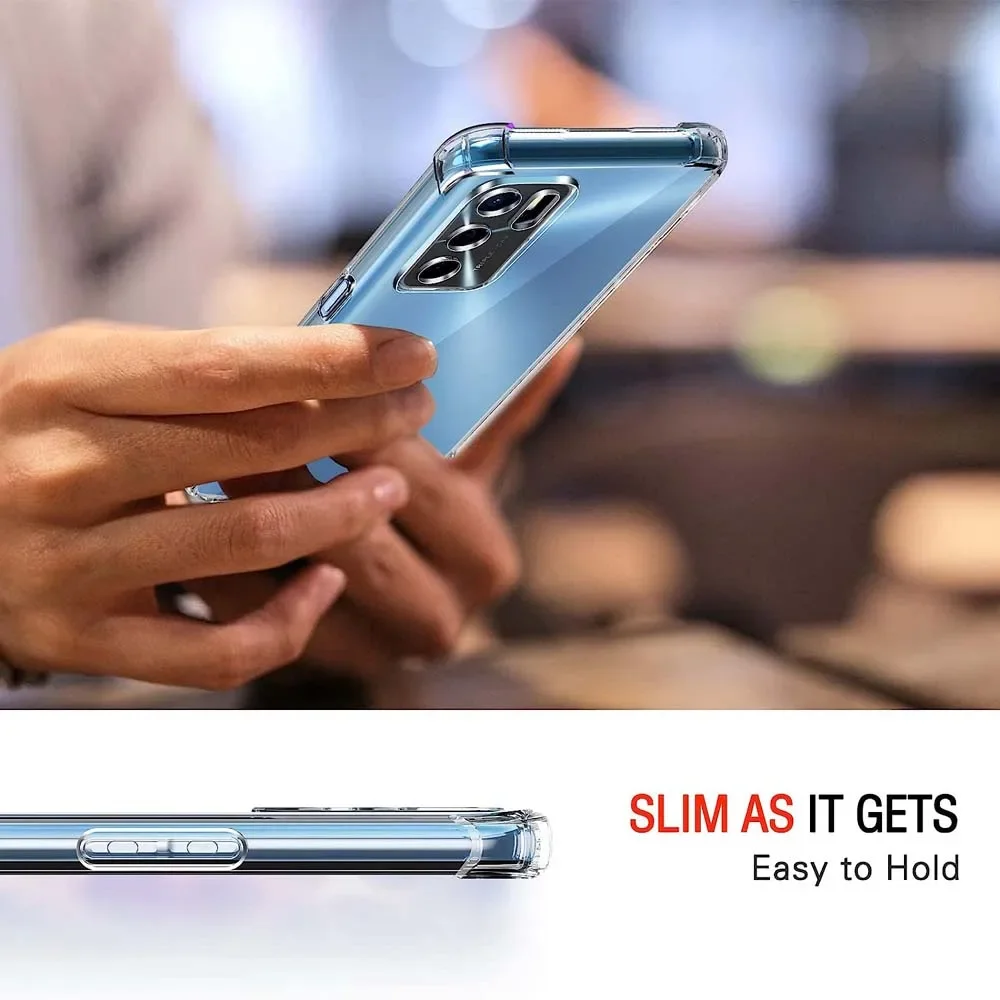 For OPPO A16 Case Oppo A16s A54s A17 Case Crystal Clear TPU Shockproof Cover Oppo A98 5G A78 A96 4G A76 A94 5G A52 A72