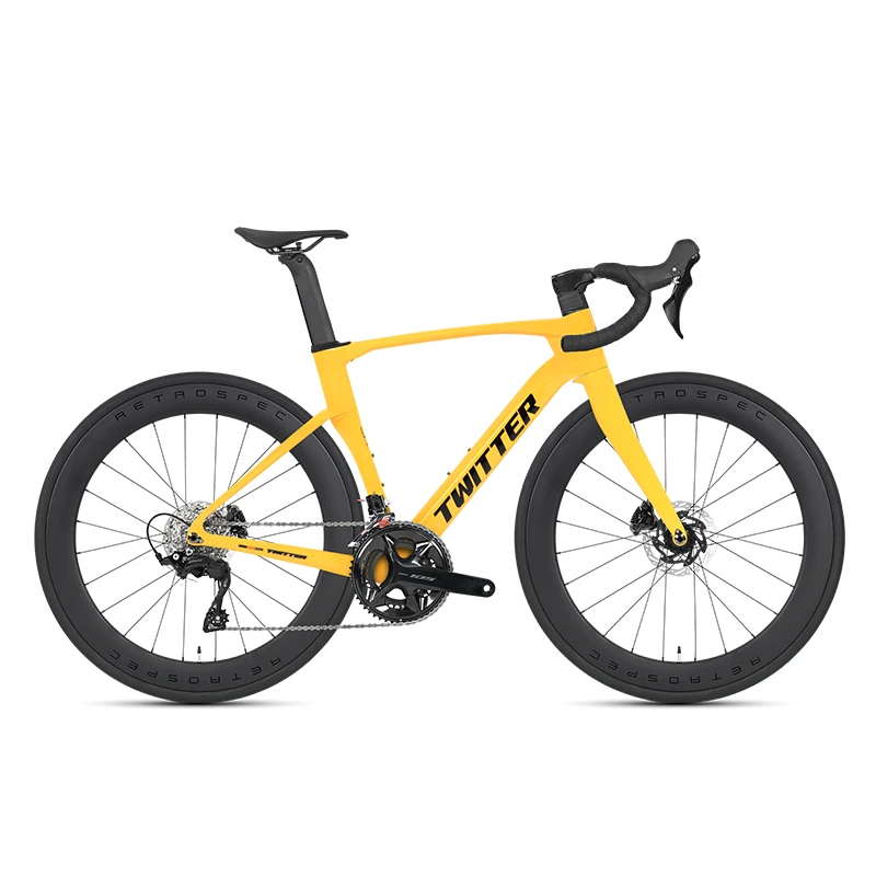 AliExpress TWITTER Cyclone Carbon Road Bike  Shimano R7120 24-S Hydraulic Disc Brakes  Aero Droplet Frame – Men's/Women's Universal Bicycle