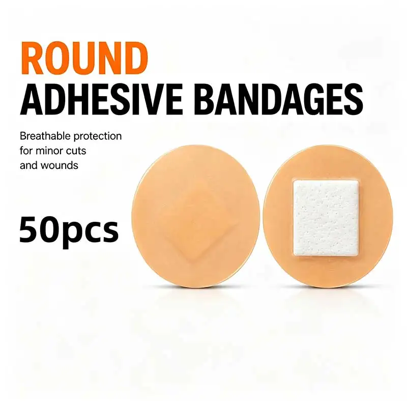 50/200Pcs Square Round Glue Dot Bandage, Elastic Non-Latex Fingertip Knuckle Bandage for Small Wound Care & Skin Spots Conceal